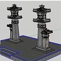 Chinese Han Que Ding Fang Que 3d model