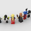 Building Blocks Minifigures With Various Character Roles And Colorful Detailed Outfits