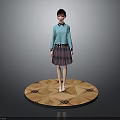 Circular Platform With Geometric Star Pattern Design Standing On Dark Background