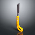 Ergonomic Agricultural Equipment Hand Saw With Yellow Handle And Sharp Black Blade