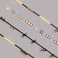 Modern spotlights magnetic track lights 3d model