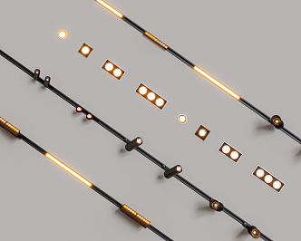 Modern spotlights magnetic track lights 3d model