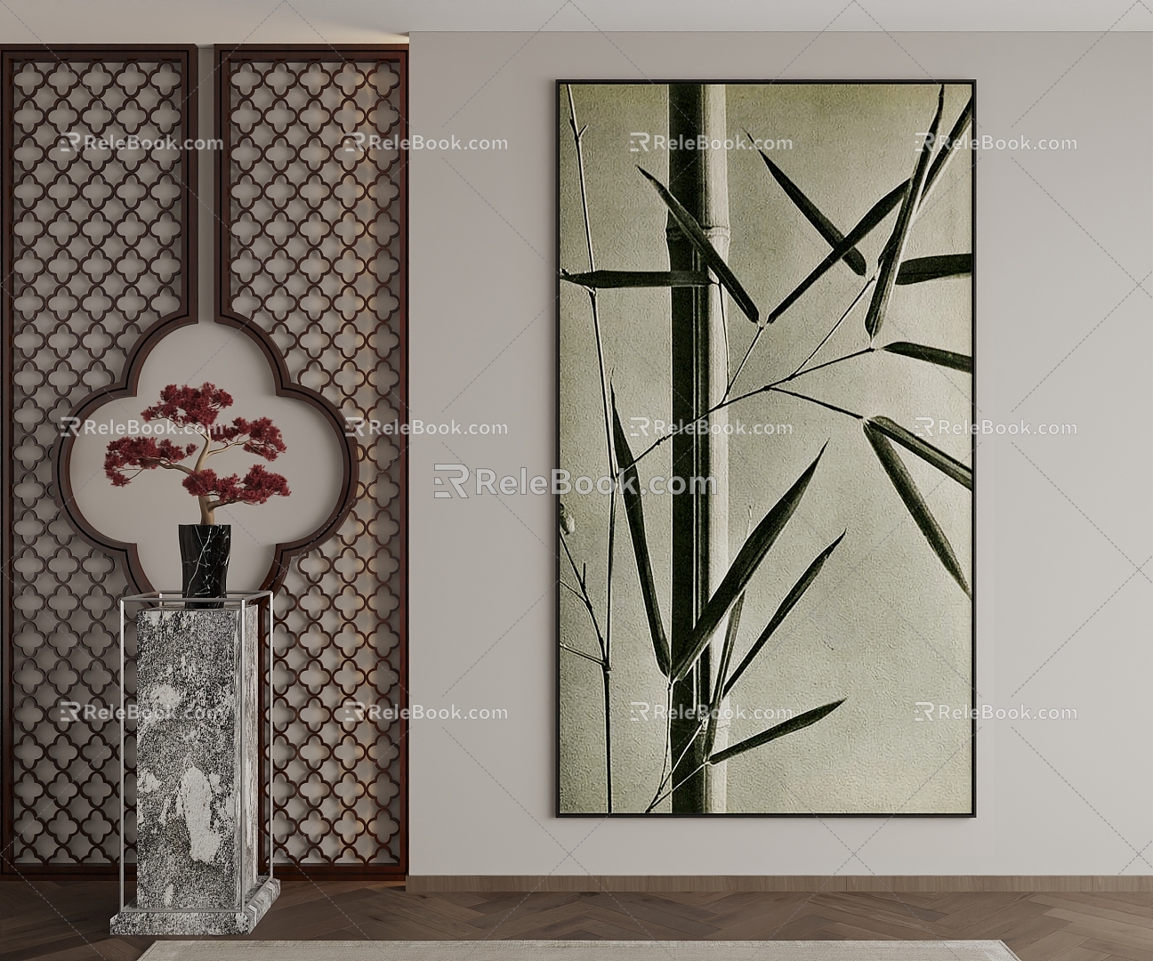 New Chinese Decorative Painting 3d model