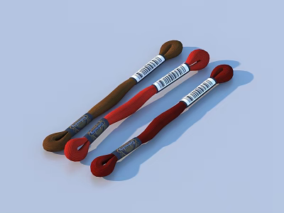 Wool Rope Wool Group Art Ornaments 3d model