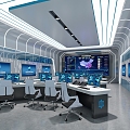 Sense of Science and Technology Command Center of Police Station Monitoring Room of Public Security Bureau 3d model