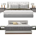 Modern Double Bed Designs Featuring Stylish Headboards Cozy Bedding and Nightstands 3d model