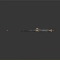 Vintage Pistol With Wooden Grip And Flying Bullet On Gray Background With Reflection