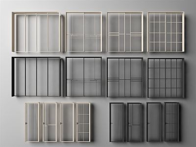 Modern sliding door 3d model