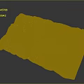 Detailed 3D Mountain Landscape Terrain Model With Rivers And Green Vegetation