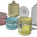 Colorful Ceramic Storage Jars With Airtight Lids And Assorted Designs
