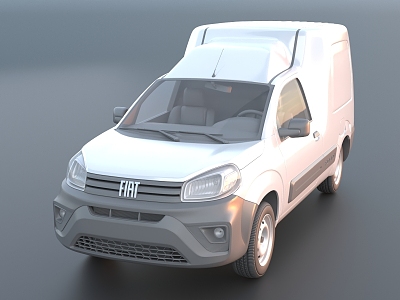 van truck cold chain truck 3d model