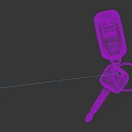 Black Key Shaped Jewelry Accessories With Remote Design And Two Pieces