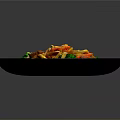 Delicious Stir Fried Noodles With Sliced Meat Broccoli And Red Chili Peppers