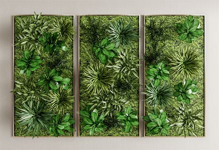 Modern Green Plant Wall Plant Wall 3d model