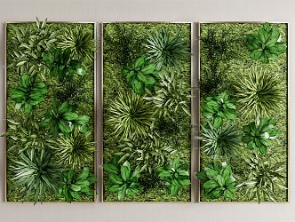 Modern Green Plant Wall Plant Wall 3d model