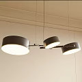 Modern Three Round Black Shade Hanging Pendant Ceiling Light Fixture Design 3d model
