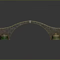 Intricate Decorative Arch Bridge 3D Model Featuring Detailed Piers And Ornate Design