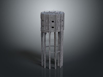 Tower defense sentry tower air defense watchtower observatory tower loft 3d model