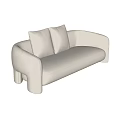 Double sofa leisure sofa 3d model