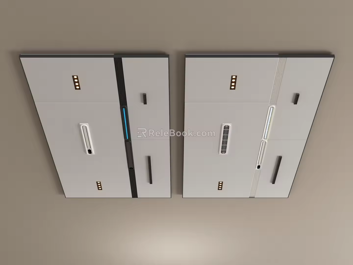 Integrated Ceiling Honeycomb Large Panel Ceiling 3d model