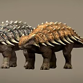 Two Armored Dinosaurs With Spiked Backs And Heavy Bodies Standing Together