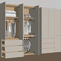 Modern minimalist wardrobe 3d model