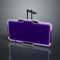 Modern Purple Display Board With Metal Frame And Stable Stand Design