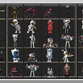 Neatly Arranged Display Cabinet With Various Action Figures And Colorful Collectible Toys
