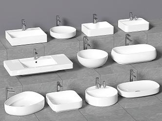 Modern wash basin wash basin counter basin round table basin faucet wash basin 3d model