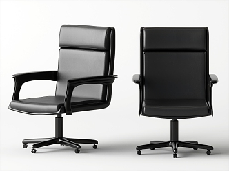 Leather office chair 3d model