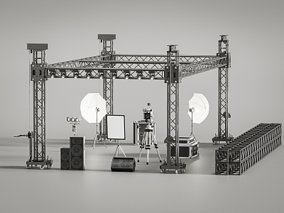 Modern stage Modern stage Open-air stage Lighting equipment 3d model