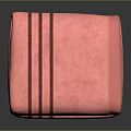 High Quality Soft Pink Striped Towel Folded For Daily Bathroom Use