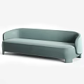 Modern Green Sectional Sofa With Curved Lines And Soft Upholstery Design