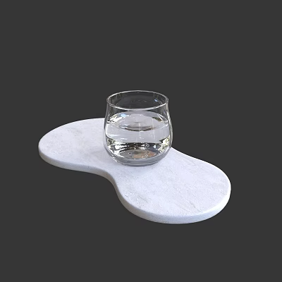 Glass Cup Thermos Cup Cup Water Cup Bottle Glass Bottle Crystal Cup Bottle with Water 3d model