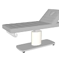 White Adjustable Medical Examination Table With Ergonomic Padded Surface And Wheels 3d model