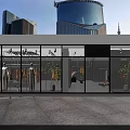Modern Clothing Store Interior With Hanging Clothes Mirrors Lighting And Cactus