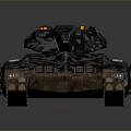 Modern Military Vehicle With Camouflage Armor And Heavy Duty Tracks Design