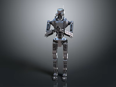 Futuristic Detailed Humanoid Metal Robot Character With Mechanical Body Design 3d model