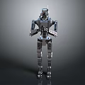Futuristic Detailed Humanoid Metal Robot Character With Mechanical Body Design