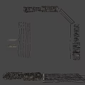 Barbed Wire Security Fence With Metal Posts And Coiled Wire Sections