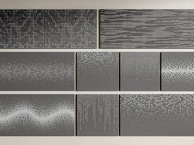 Wainscoting Design With Different Textures And Various Patterns For Modern Interior Walls 3d model