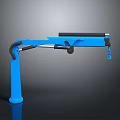 Blue Industrial Lifting Equipment With Extended Arm And End Hook Design For Handling
