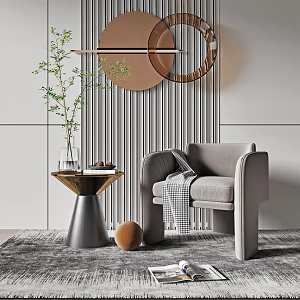 Modern single sofa 3d model