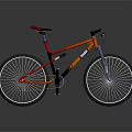 Stylish Orange and Red Bicycle with Black Handlebars and Silver Spoke Wheels