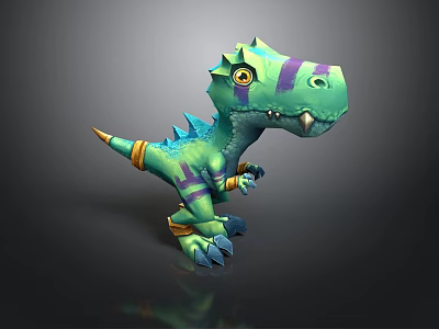 Cartoon Dinosaur Toy Dinosaur Muppet Toy Children Toy Plush Toy Cartoon Toy 3d model