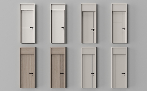 Modern Door Guest Room Door Single Door Wooden Door Swing Door 3d model