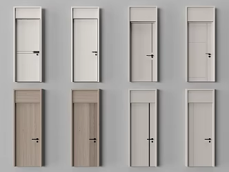 Modern Door Guest Room Door Single Door Wooden Door Swing Door 3d model