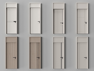 Modern Door Guest Room Door Single Door Wooden Door Swing Door 3d model