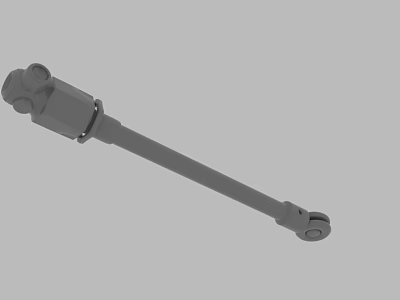 3D Rendered Mechanical Connecting Rod Component With End Joints And Central Structure 3d model