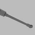 3D Rendered Mechanical Connecting Rod Component With End Joints And Central Structure